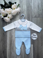 Blue Spanish Dog 2PC Knitted Set