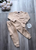 Beige Samli Cargo Tracksuit