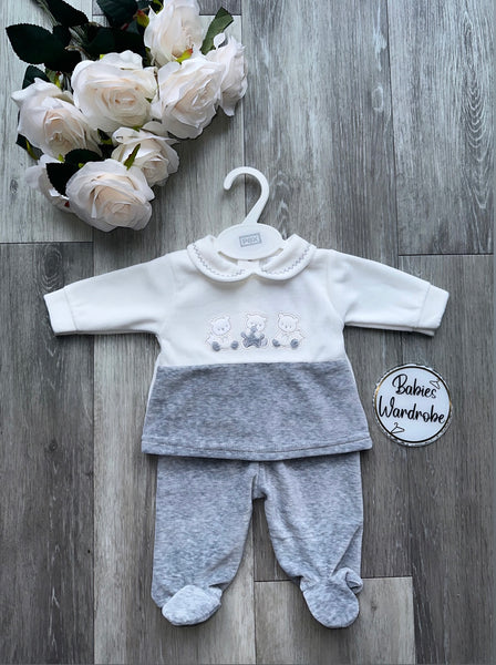 White & Grey Luxury Spanish Teddy Set