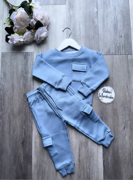 Powder Blue Samli Cargo Tracksuit