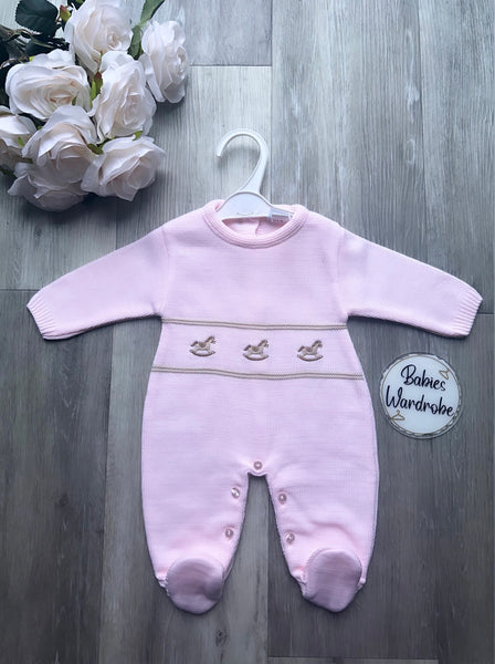 Pink Luxury Rocking Horse Babygrow