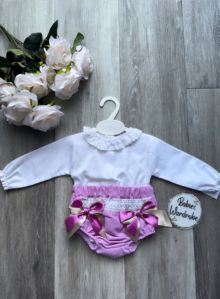 Purple & Gold Spanish Ribbon Luxury Romper