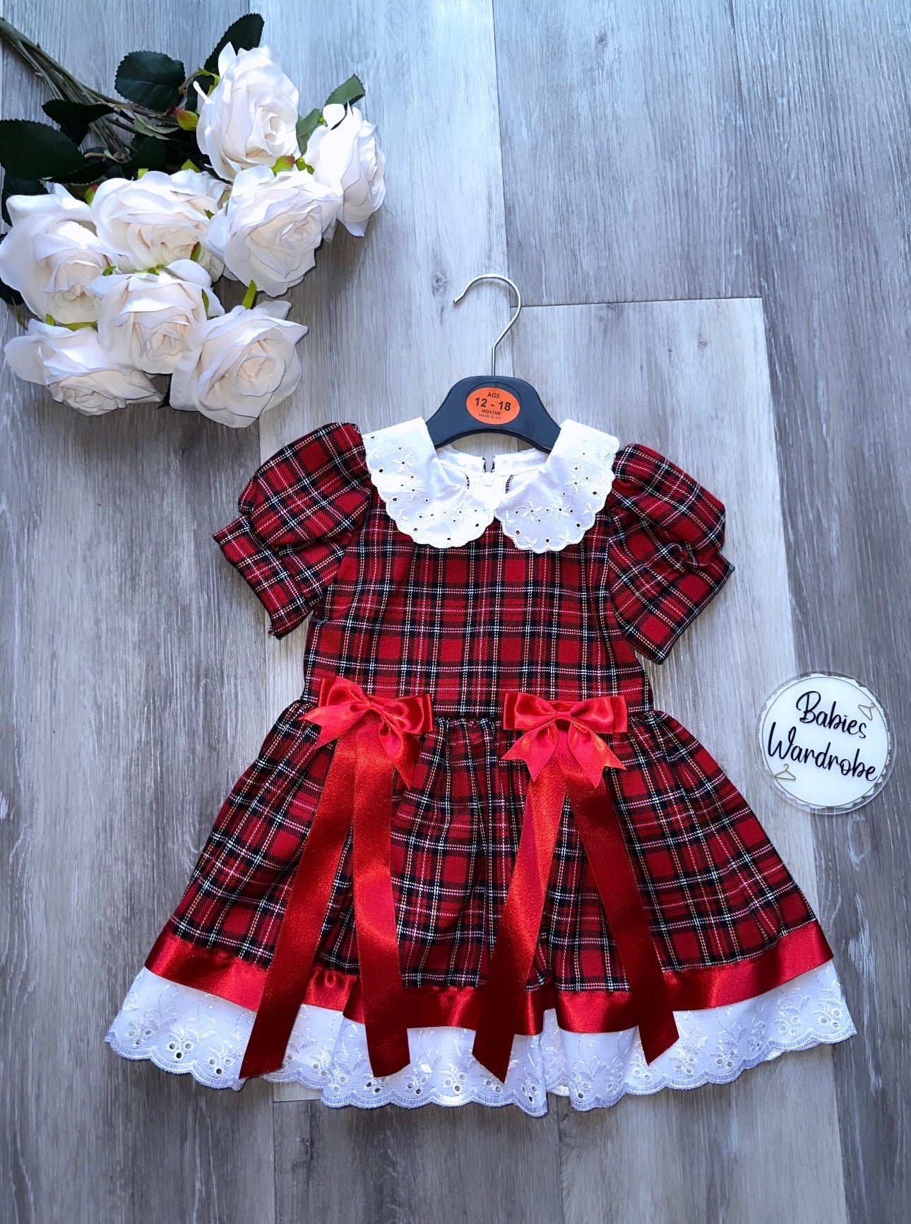 Black and red plaid baby dress best sale