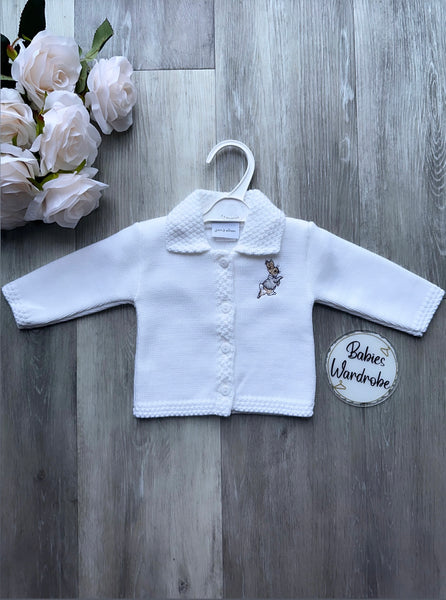 White & Grey Peter Rabbit Cardigan