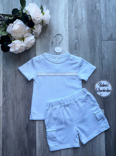 Baby Blue Mintini Cargo Shorts Set