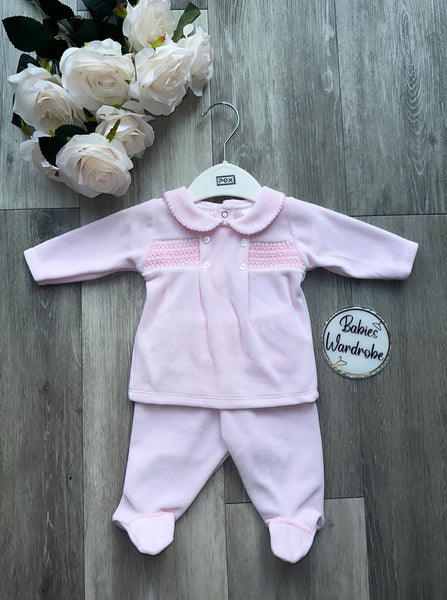 Baby Pink Smocked 2PC Set