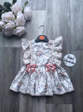 Cream Vintage Spanish Floral Dress