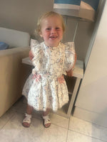 Cream Vintage Spanish Floral Dress
